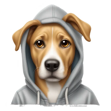 Dog wearing a hoodie ￼ sticker