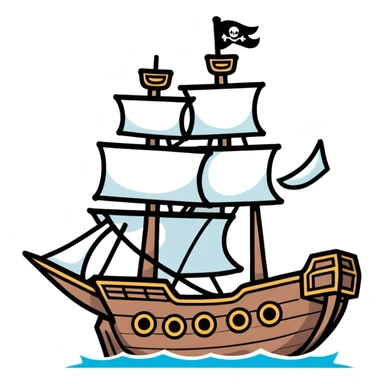 pirate ship sticker