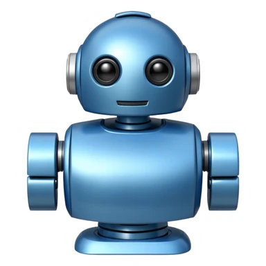 Round blue,Toy Robot. sticker
