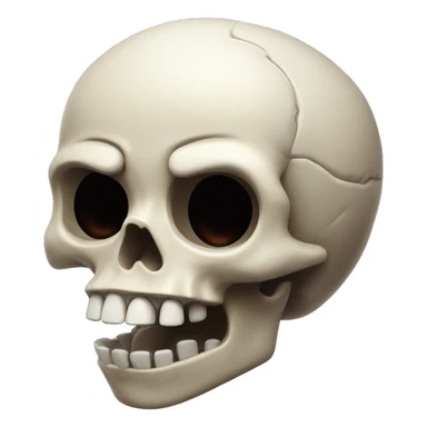 Skull with mind blow in shock sticker
