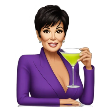 Kris jenner drinking martini sticker
