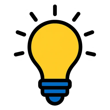 Bulb in the style of an icon sticker