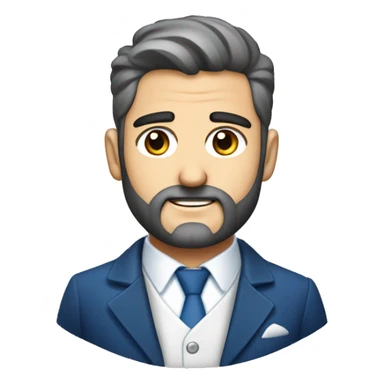 Hombre vestido de vestiduras blancas barba y cabellos rubios ojos azules sticker