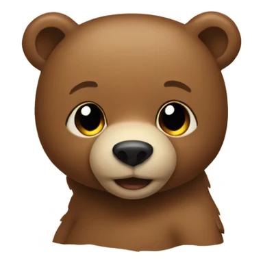 Little bear with cover  sticker