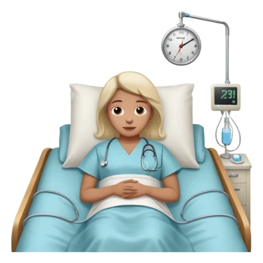 patient in hospital in hospital sticker