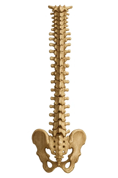 spina dosale anatomica iperrealistica 4k sticker