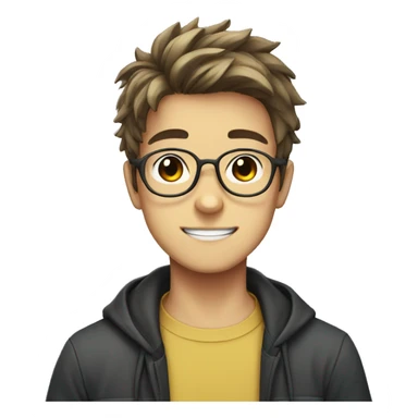 Anime Boy with glasses sticker