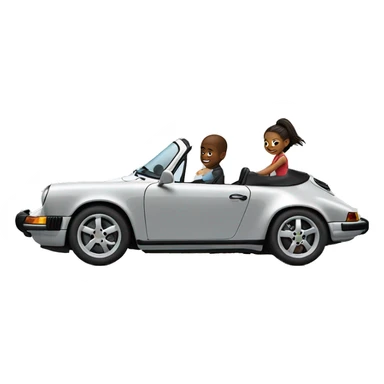 Girl and Boy are Driving a Porsche 911 sticker