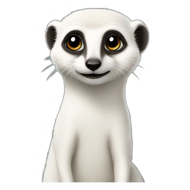 white meercat sticker