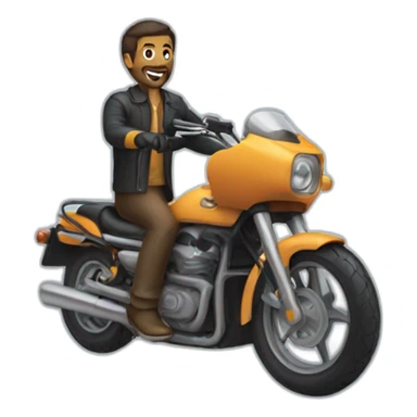 Man on a moto sticker
