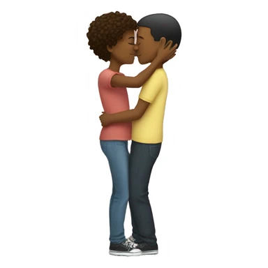 A boy kiss a girl  sticker