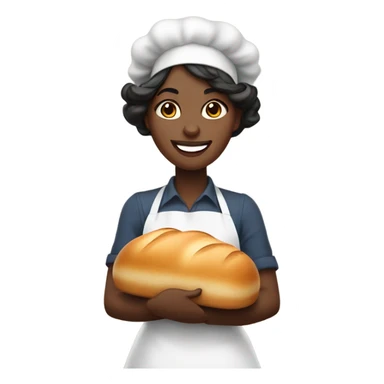 dark skinned baker woman sticker