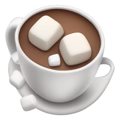 cup of hot chocolate with marshmallows  sticker
