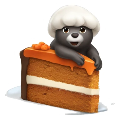 mole with carrot cake sticker