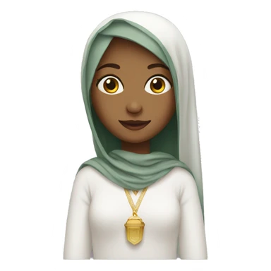 A girl wearing Hajj sticker