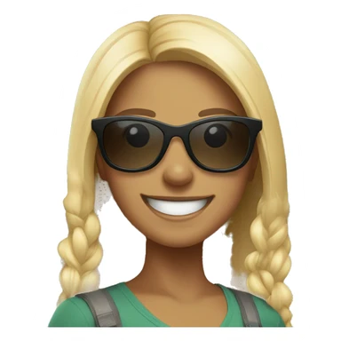 happy girls outdoors smiling wearing sunglasses sticker