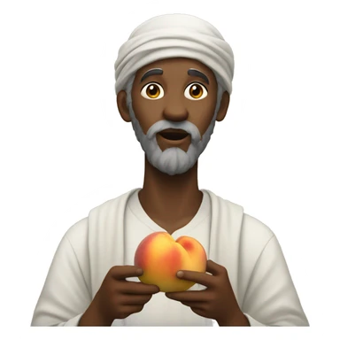 Ezekiel eating peach  sticker