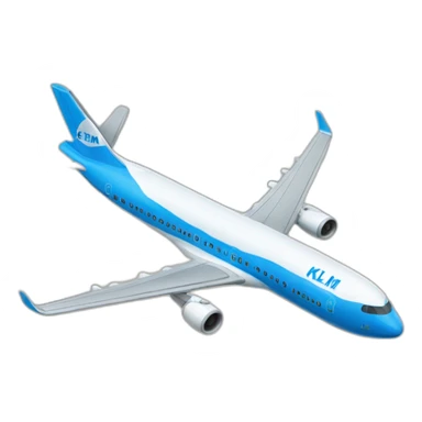 blue KLM airplane side sticker