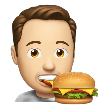 Elon-musk-eating-burger sticker