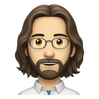 Martin Starr long hair sticker
