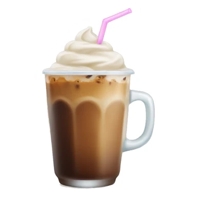 Iced coffee without whipped cream sticker