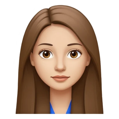 a woman in her 30´s, light skin with medium brown straight hair, long hair. Gray eyes. No eyeglasses. sticker