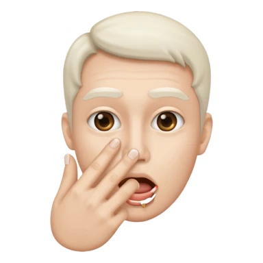 White color Shh finger and hand emoji sticker