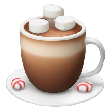 Hot chocolate with marshmallows Christmas themed  sticker