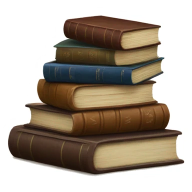 a stack of old books sticker