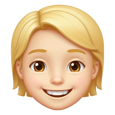 child smiling brightly, cheerful and friendly sticker