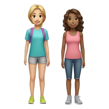 2 healthy girls, 2 young girls, 1 teen boy (all are cousins) sticker