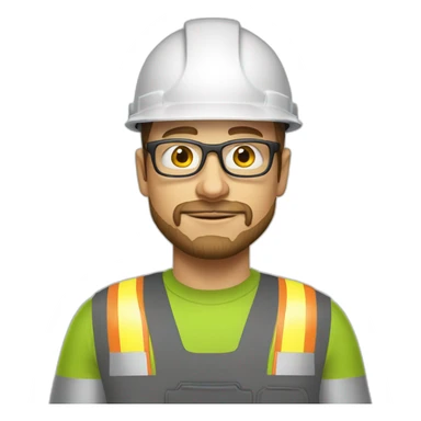 elon musk construction worker glasses beard sticker