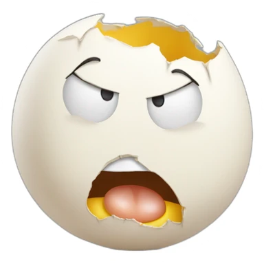 Humpty Dumpty's broken egg shell face sticker