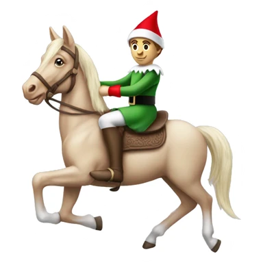 Elf on the shelf riding a horse  sticker