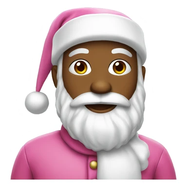 Pink santa claus sticker