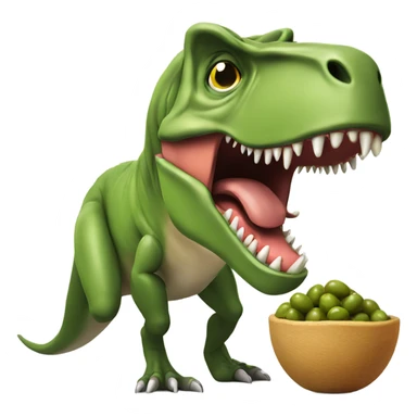 T. rex eating olive  sticker