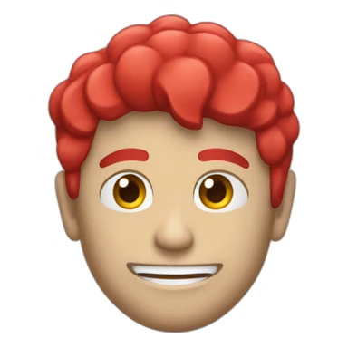 Hincha de futbol de rojo y blanco sticker