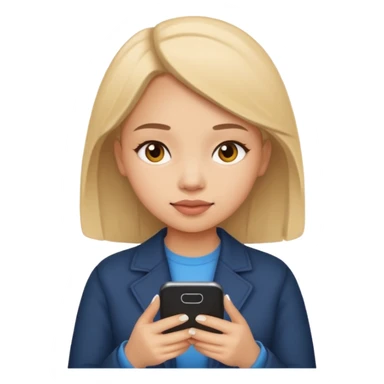 girl texting sticker