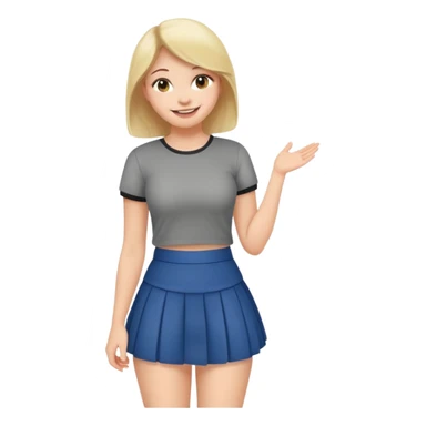 Young female student showing butt sticker