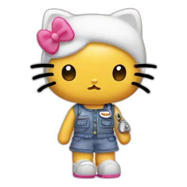 Hello kitty fatiguée sticker