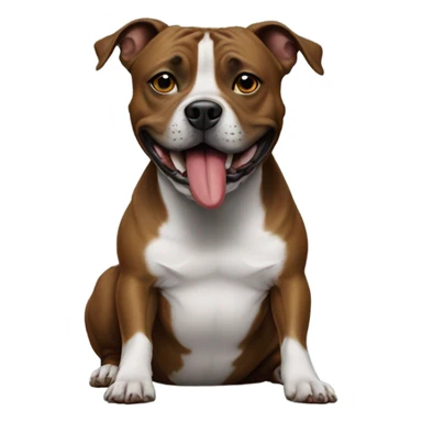 Staffie dog smoking a cigar sticker