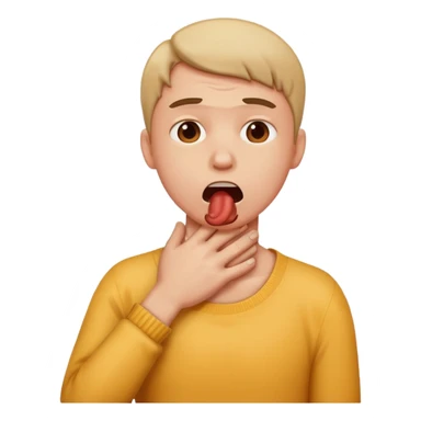 Choking yourself dramaticly sticker