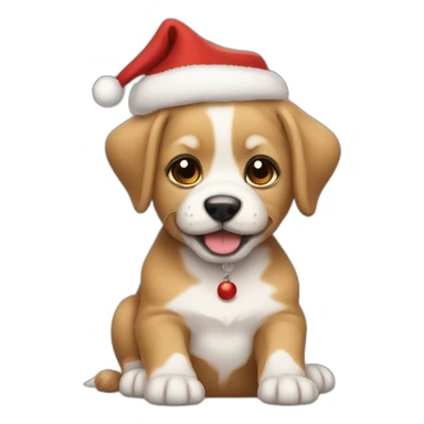 a cristmas puppy sticker