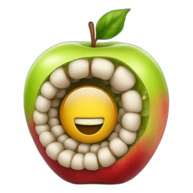 Worm inside the apple sticker