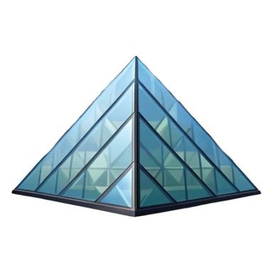Louvre Museum Landmark Emoji – Showing the glass pyramid entrance with the historic palace in the background. sticker