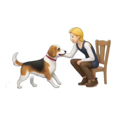 play with dog sticker