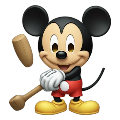 Mickey Mouse holding a club sticker