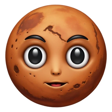 Mars with no mouth or eyes a planet only  sticker