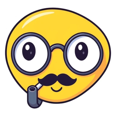 Emoji face with monacle  sticker