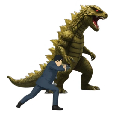gojo satoru vs Godzilla sticker